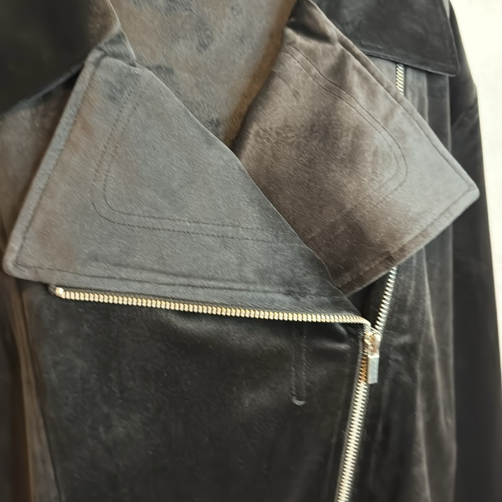 NWT Lauren Conrad Black Suede Moto Jacket in Size 3X, 0X - Picture 6 of 16